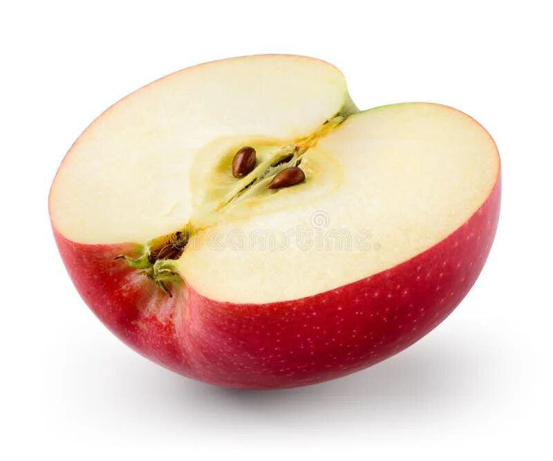 Половинка яблока фото Half an apple. stock image. Image of fruit, skin, pips - 11152505