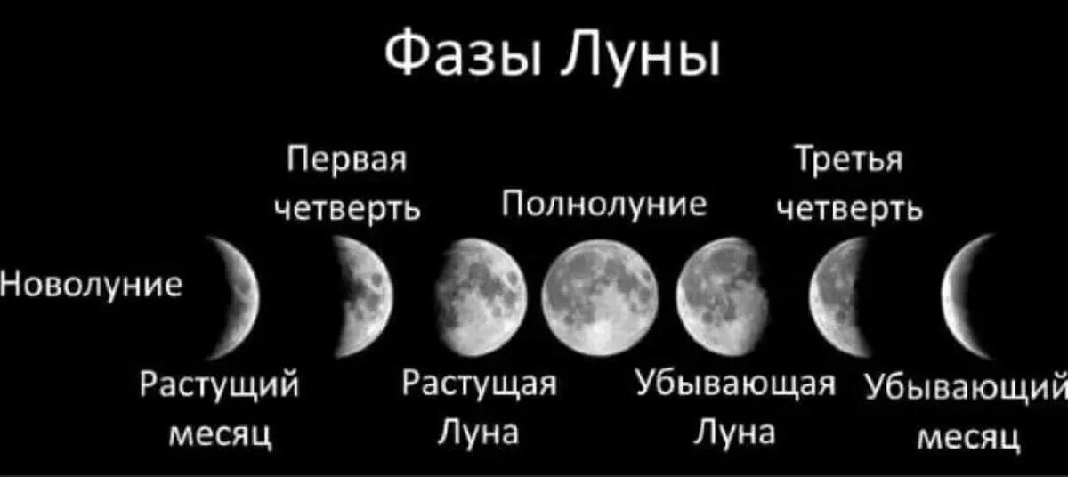 Положение луны фото Как понять, какая сейчас луна - растущая или убывающая?" - Яндекс Кью