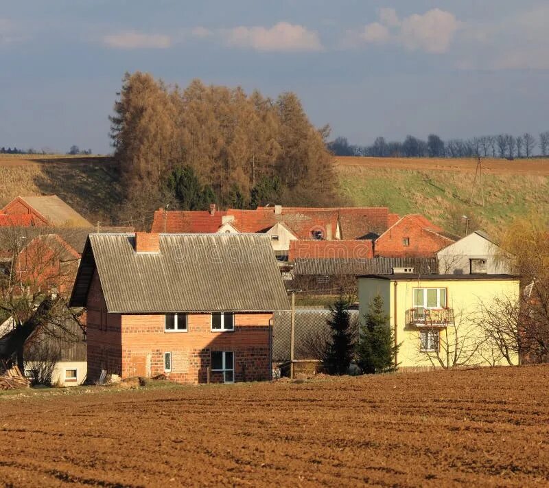 Польские села фото Polish Village in Tuchomek, Poland Stock Photo - Image of meadow, green: 2928409