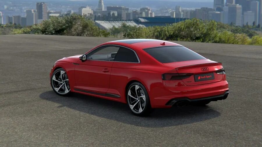 Полу купе фото Audi RS5 Coupe Sport Edition 2019 года выпуска для рынка Великобритании и Ирланд