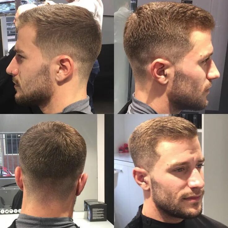 Полубокс стрижка мужская со всех сторон Hairstyle Crew cut haircut, Mens hairstyles short, Men fade haircut short