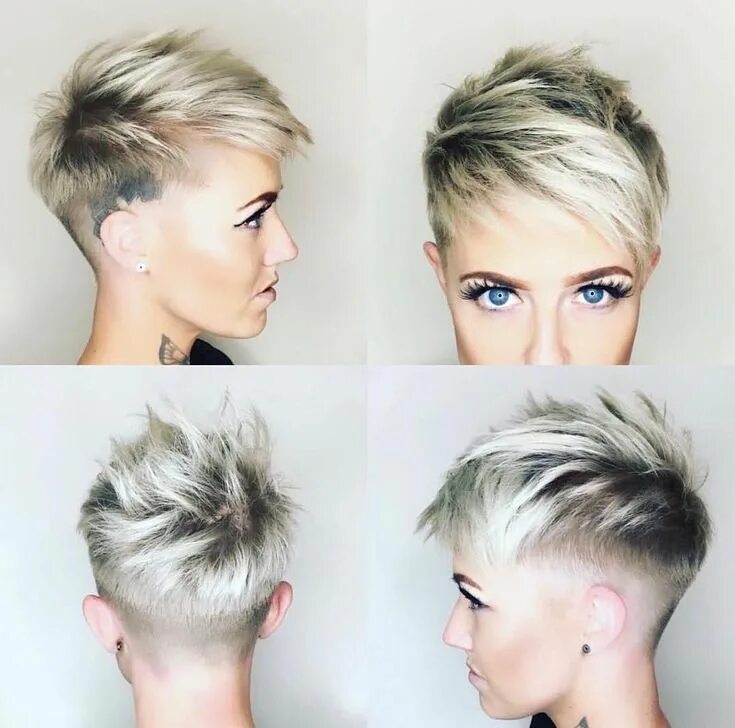 Полубокс стрижка женская с челкой Image result for female fauxhawk haircuts 2018 Thick hair styles, Super short ha