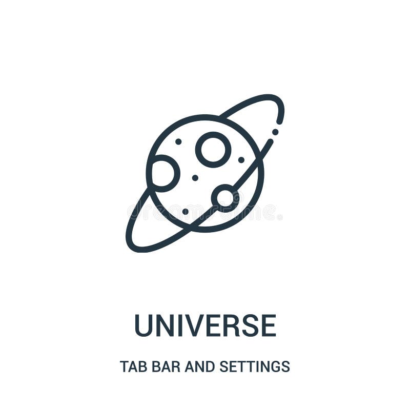 Получена оснастка Universe Icon Vector from Tab Bar and Settings Collection. Thin Line Universe Ou