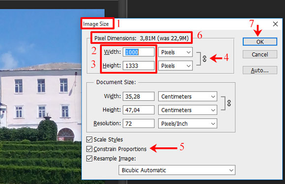 Получение размеров здания по фото ии Как в Фотошопе уменьшить размер фото