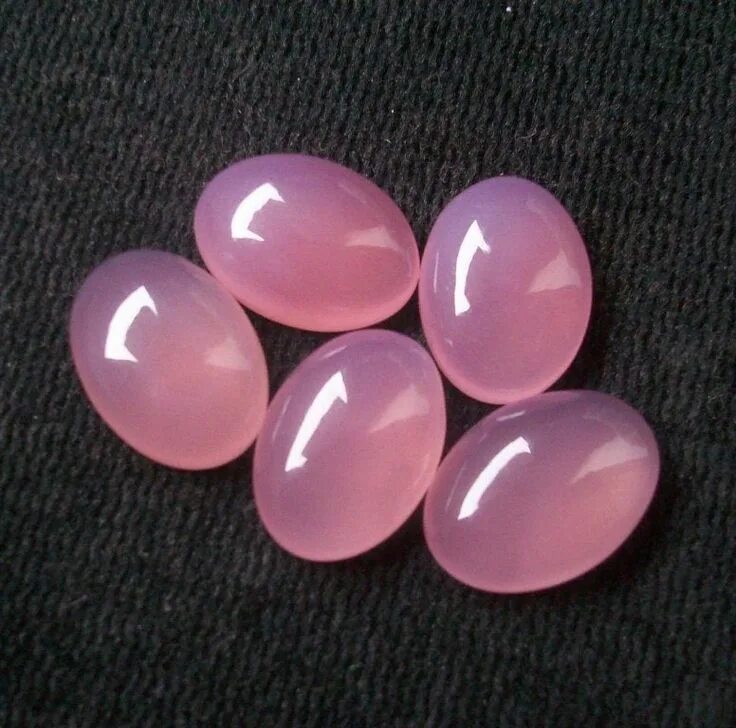 Полудрагоценные камни розового цвета фото Buy 13x18mm Pink Chalcedony Cabochon Oval Gemstone Pink CHALCEDONY Oval Cabochon