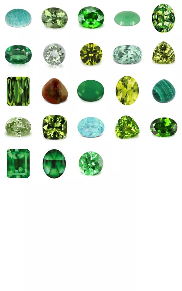 Полудрагоценные камни зеленого цвета фото и название Couleurs des pierres précieuses et fines Juwelo Gemstones, Gemstones chart, Gree