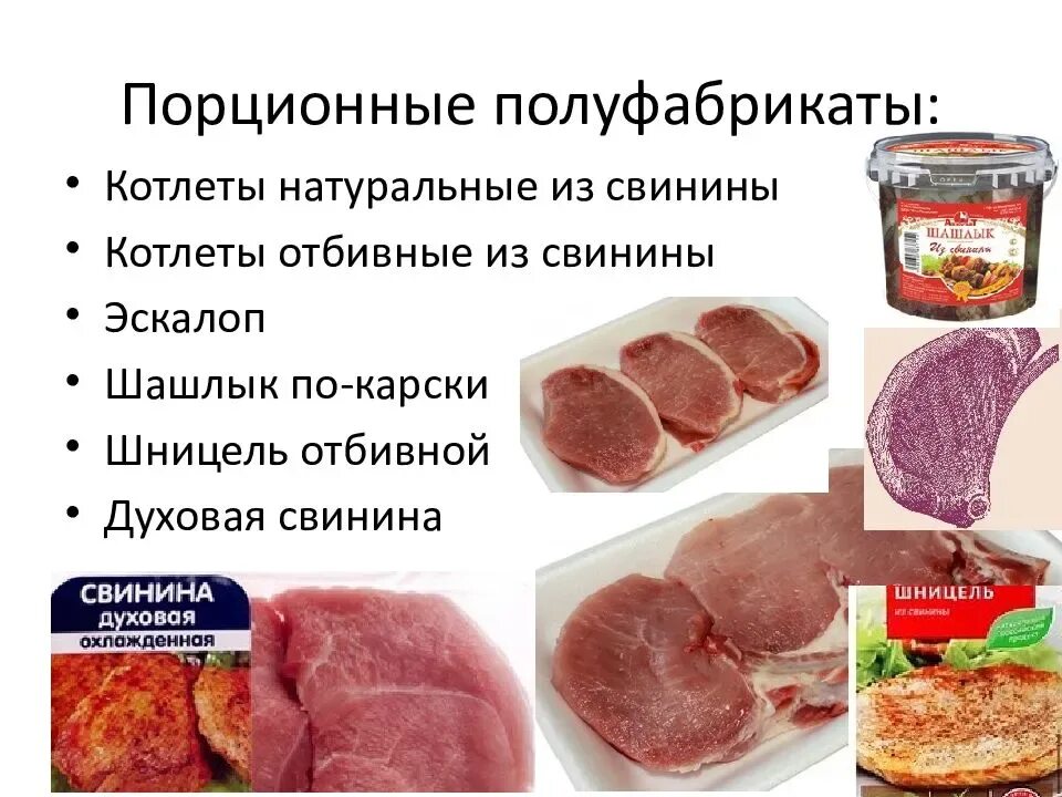 Полуфабрикаты из свинины ассортимент с фото Какое мясо для котлет из свинины: найдено 89 картинок