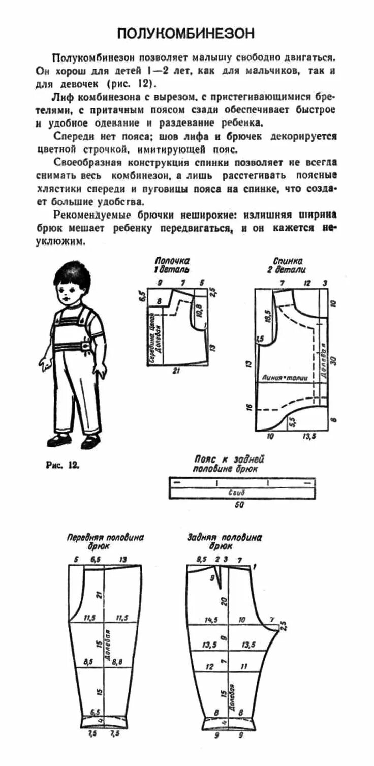 Полукомбинезон для мальчика бесплатная выкройка Полукомбинезон для ребенка 1-2 лет Выкройки детской одежды, Шитье для малышей, В