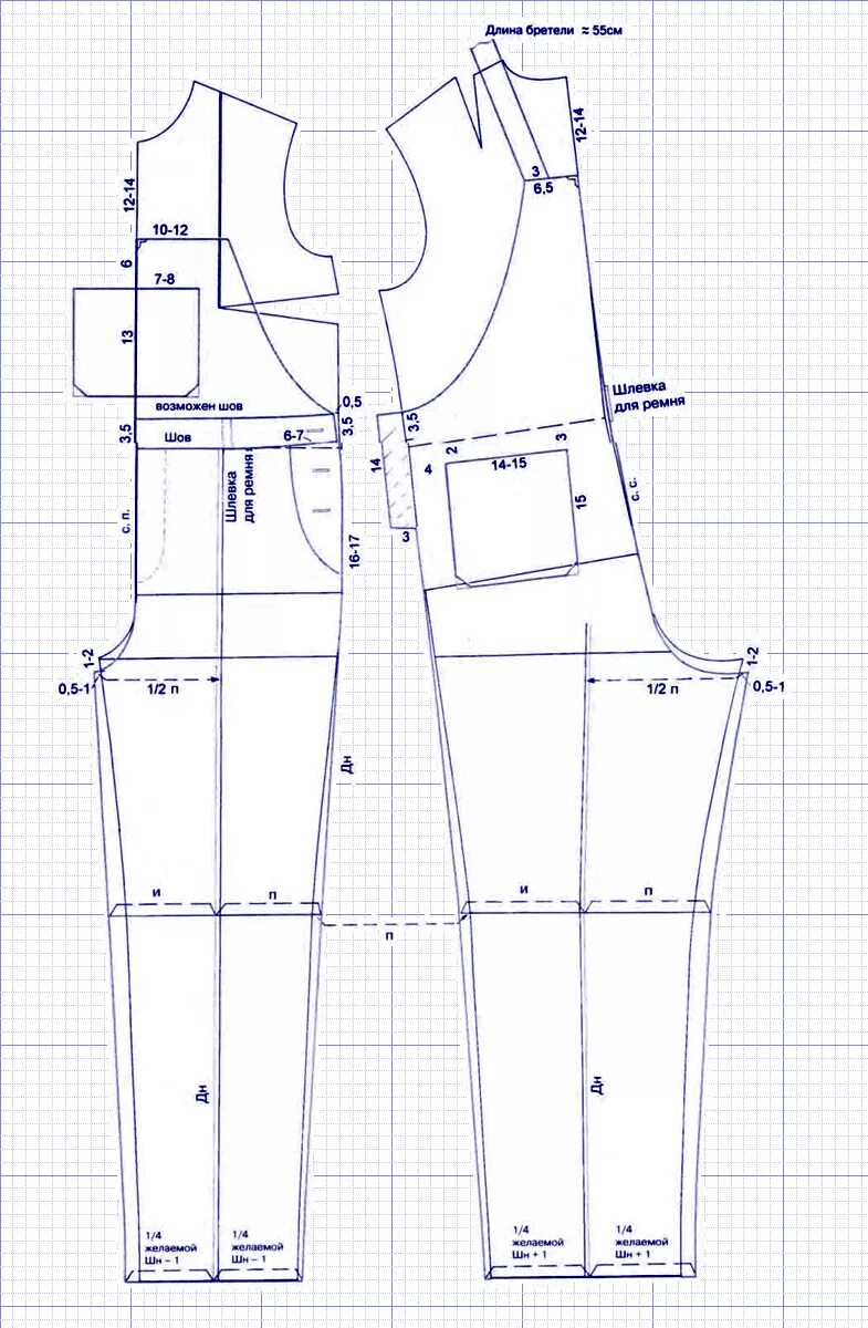Полукомбинезон мужской выкройки Выкройка женского полукомбинезона на бретелях. Построить основную выкройку комби