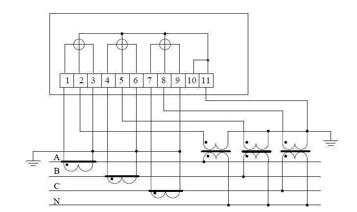 Полукосвенное подключение счетчика Трехфазный счетчик: прямого и полукосвенного подсоединения, устройство и назначе