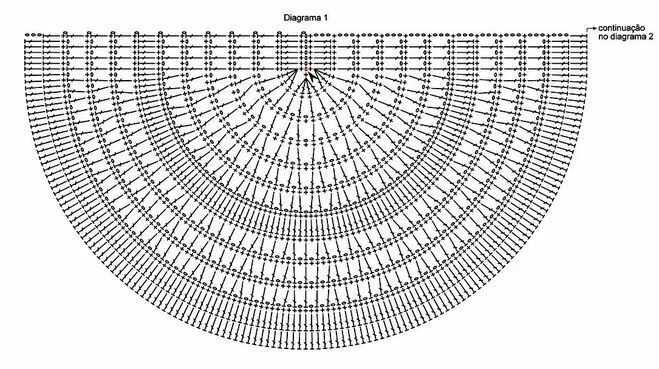 Полукруг крючком схема Pin on Crocheting & Knitting