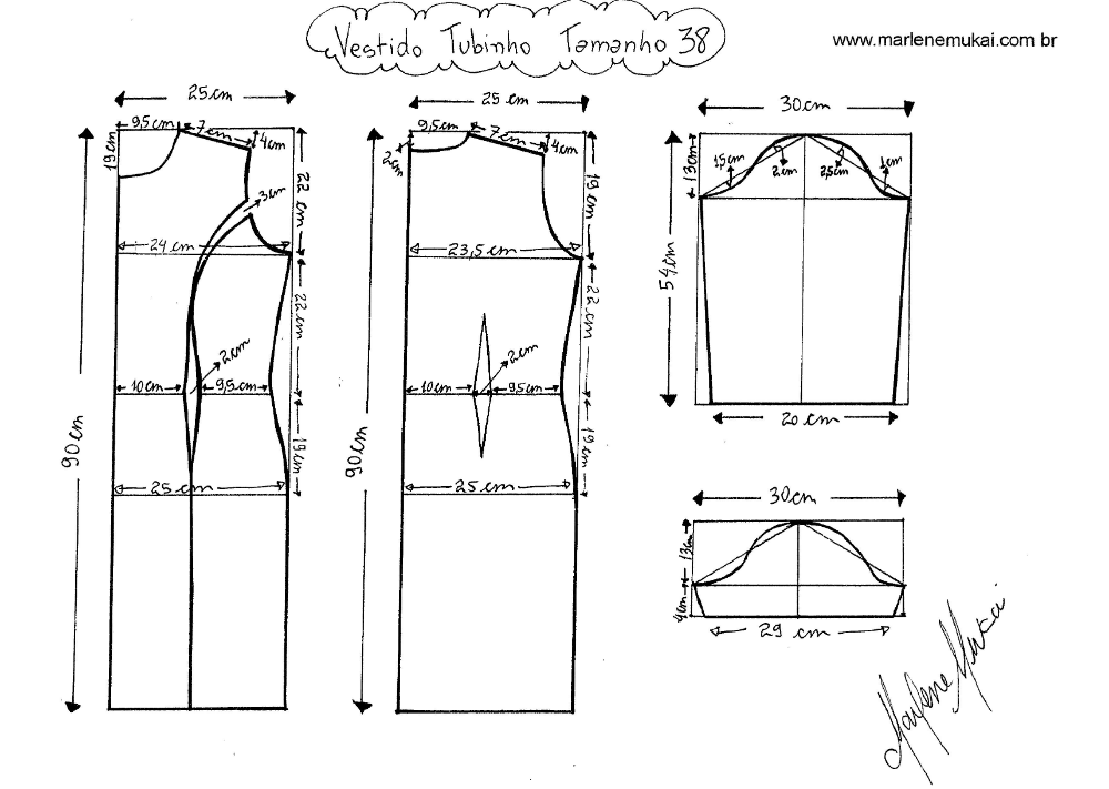 Полуприлегающее платье выкройка Pin On Diy Moldes, Corte E Costura Marlene Mukai Molde vestido tubinho, Modelage