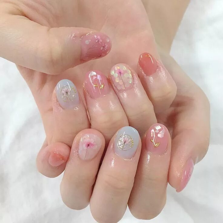 Полупрозрачный маникюр на короткие ногти ❣"@kimmiecla ✌"❣ Nail designs, Gel nails, Gel nail designs