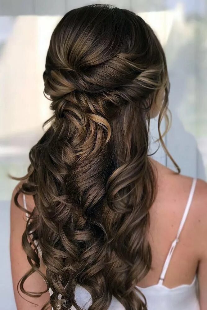 Полусобранная прическа на длинные 45 Perfect Half Up Half Down Wedding Hairstyles Wedding Forward Penteados, Pente