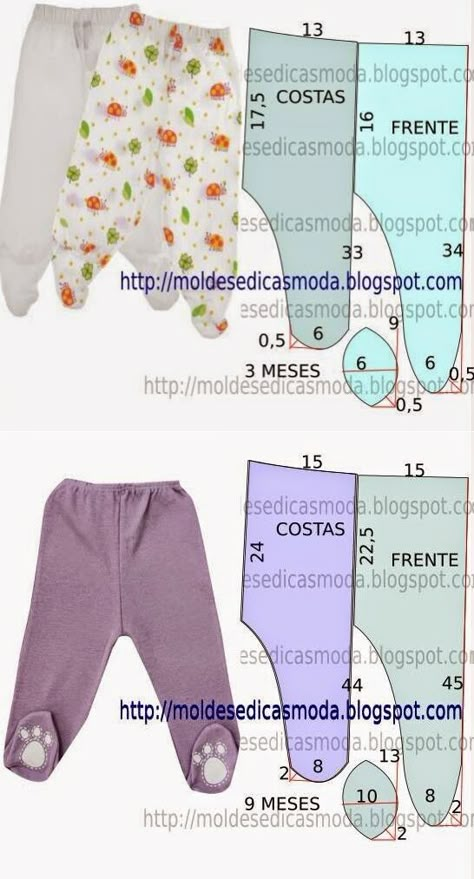 A los bebecitos les traemos este fácil y cómodo pantalón con patrón escalado en 