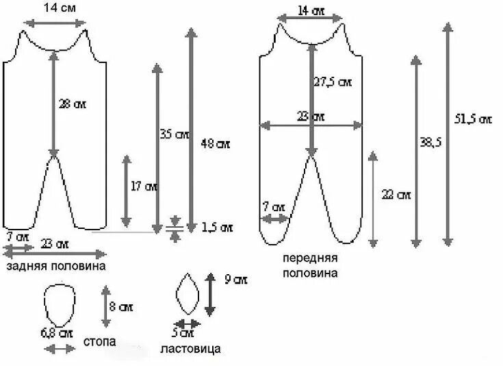 Ползунки выкройка с размерами скачать бесплатно Выкройка ползунков: как сделать правильно? Как сшить ползунки: советы LS Bonecas