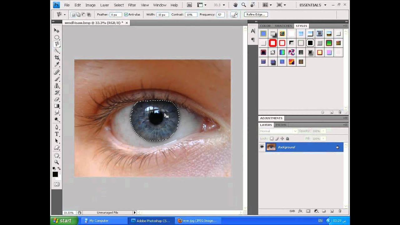 Поменять глаза на фото Photoshop CS4 Tutorial: How to change eye color - YouTube