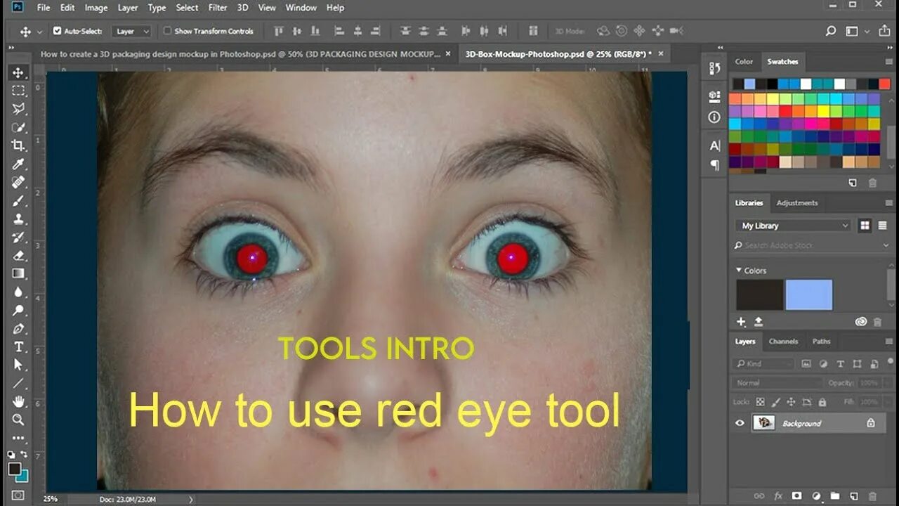 Поменять глаза на фото Photoshop tutorial Bangla : How to use red eye tool. Photoshop red eye reduction