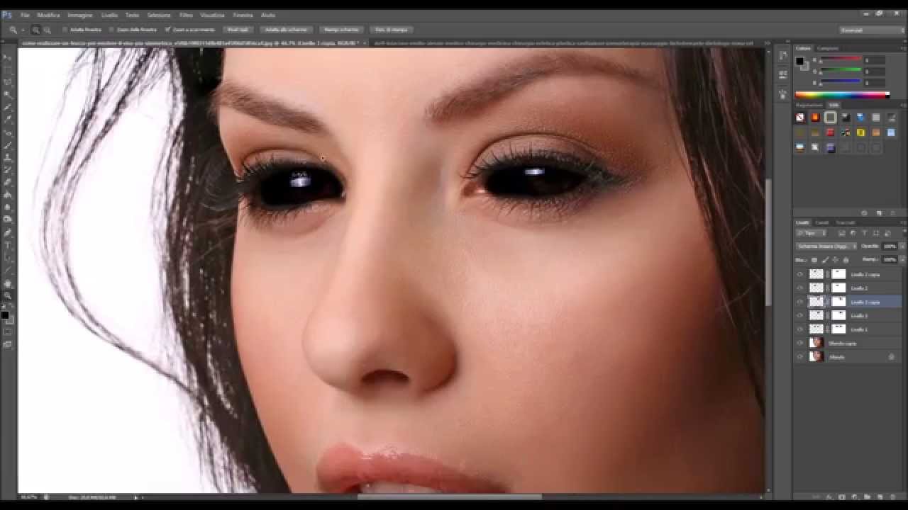 Поменять глаза на фото онлайн Occhi Neri Demone - Black Demon Eyes photoshop tutorial ITA - YouTube