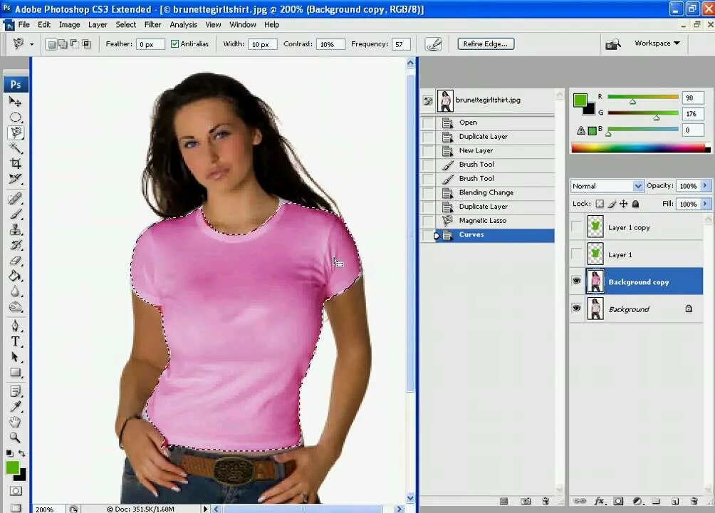 Поменять одежду на фото онлайн бесплатно автоматически PhotoShop Tutorial: HOW-TO: Change Shirt Colour / Select Colouring - YouTube