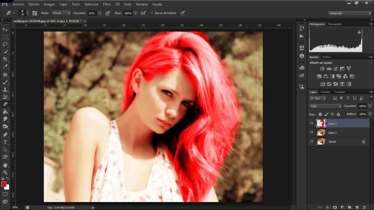 Поменять цвет волос на фото бесплатно tutorial adobe photoshop cs6 cambiar color de pelo.wmv - YouTube