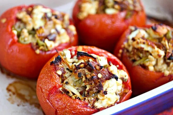 Помидоры фаршированные фото Tomato Recipes Ricetta Pomodori ripieni, Ricette, Insalata di feta