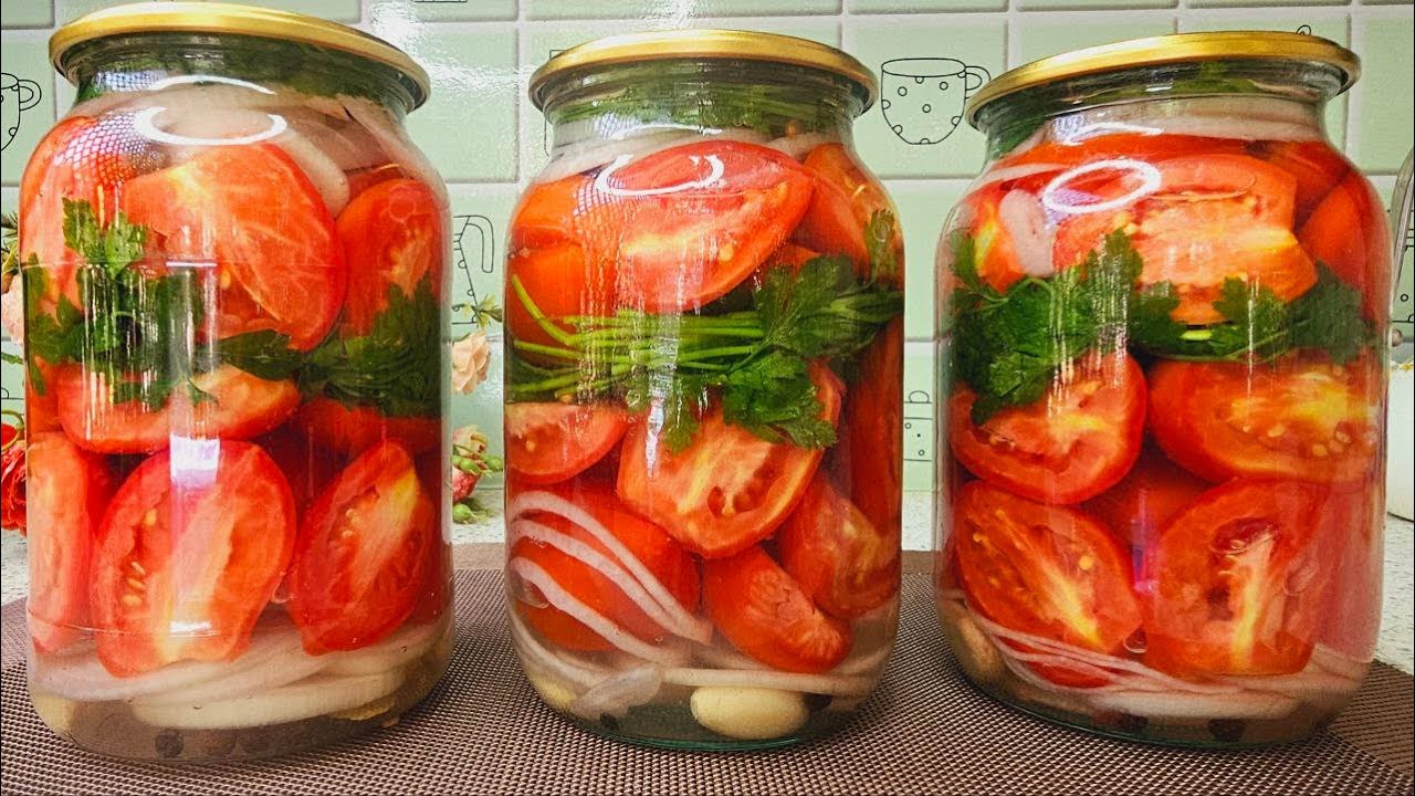 Помидоры на зиму фото пошагово Tomato halves for the winter. Real jam! Slices WITHOUT Sterilization! - YouTube