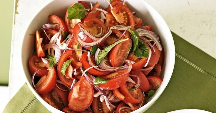 Помидоры салат фото Tomato and mint salad Recipe Delicious salads, Mint salad recipes, Mint salad