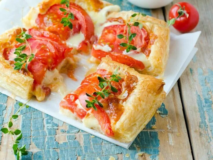 Помидоры в тесте рецепт с фото Tarte aux tomates et au Saint-Nectaire Rezept Herzhaft, Backen