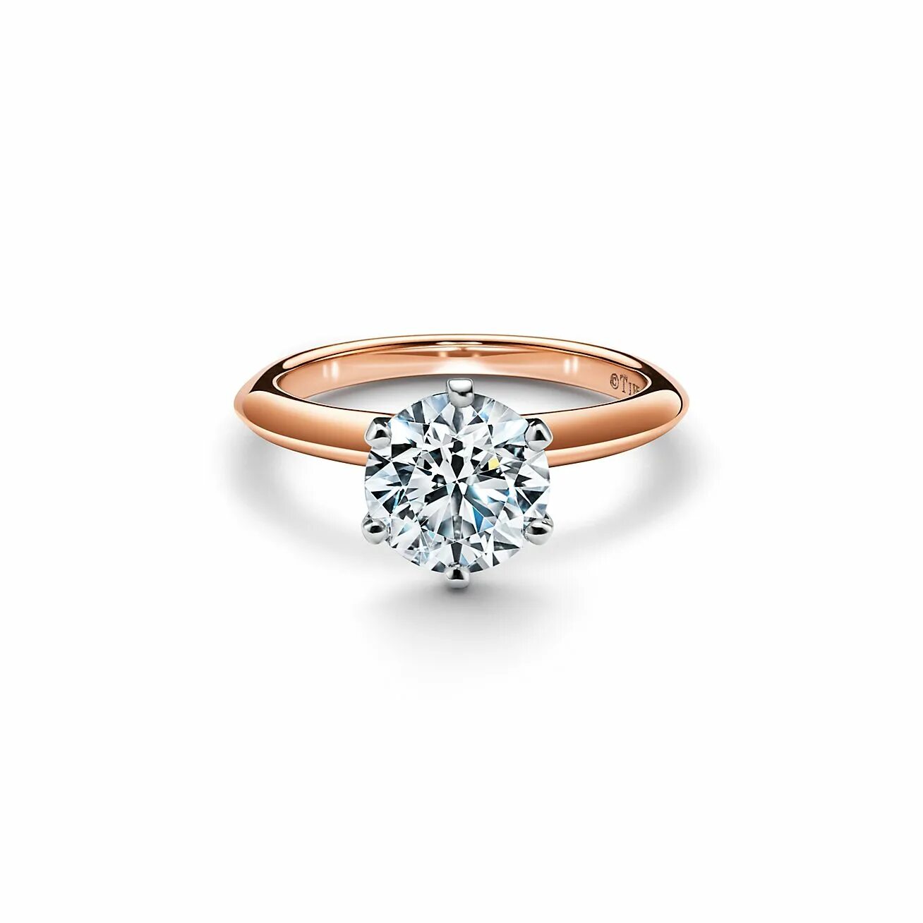 Помолвочные кольца тиффани фото Помолвочное кольцо Tiffany ® Setting из розового золота 18 карат