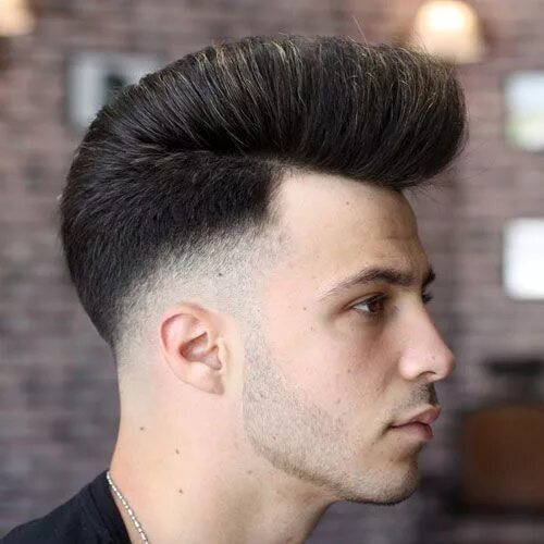 Помпадур стрижка мужская фото Modern Pompadour Mid Fade Frisuren haarschnitte, Haartolle, Haarschnitt männer