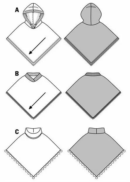 Пончо мужское с капюшоном выкройка Выкройка Burda 9405-Пончо - купить в интернет-магазине по низкой цене на Яндекс 