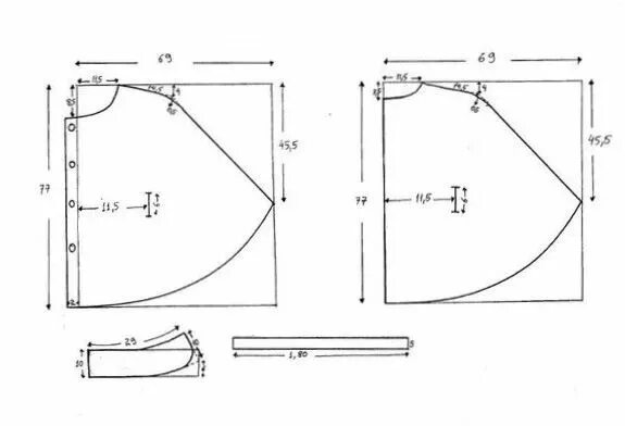 Пончо с рукавом реглан выкройка Классическое пончо на любую фигуру (Шитье и крой) - Журнал Вдохновение Рукодельн