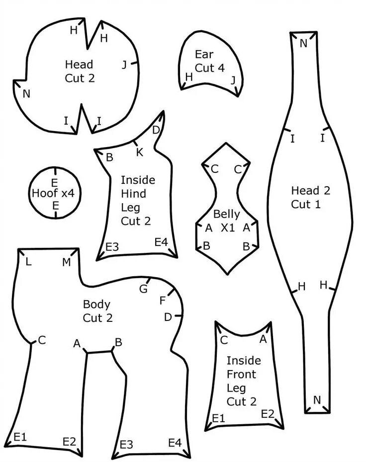 Пони игрушка выкройка Pony Plushie Pattern by SilentWolfCreations Brinquedos de costura, Molde, Boneca