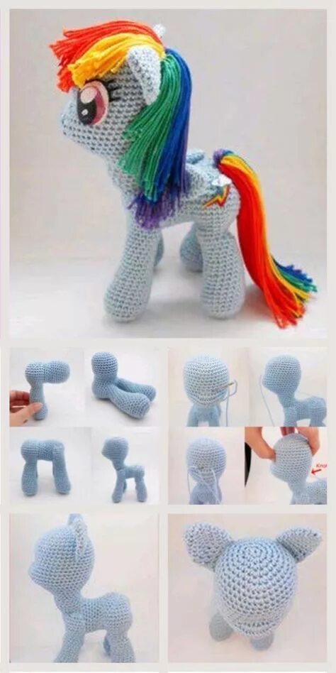 Пони крючком схема и описание амигуруми Little and Sweet Amigurumi Horse Crochet unicorn pattern, Crochet pony, Easy cro