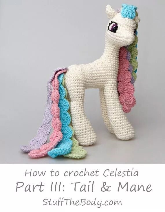 Пони связать крючком схема Celestia (My Little Pony) Free Amigurumi Pattern Modification... (Stuff The Body