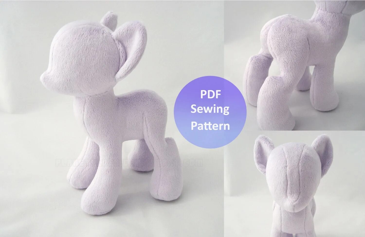 Пони выкройка мягкой игрушки PlanetPlush Minky Pony Sewing Pattern Etsy