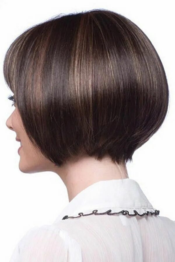 Поп каре стрижка женская Women Dark Brown Modern Highlights Bob Cheap Synthetic Wig - One Size #choppybob