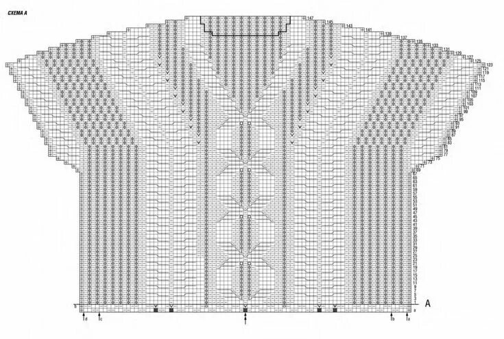 Поперечное вязание крючком схемы и описание Схема вязания пуловер с ромбами с высоким воротом раздел вязание спицами для жен