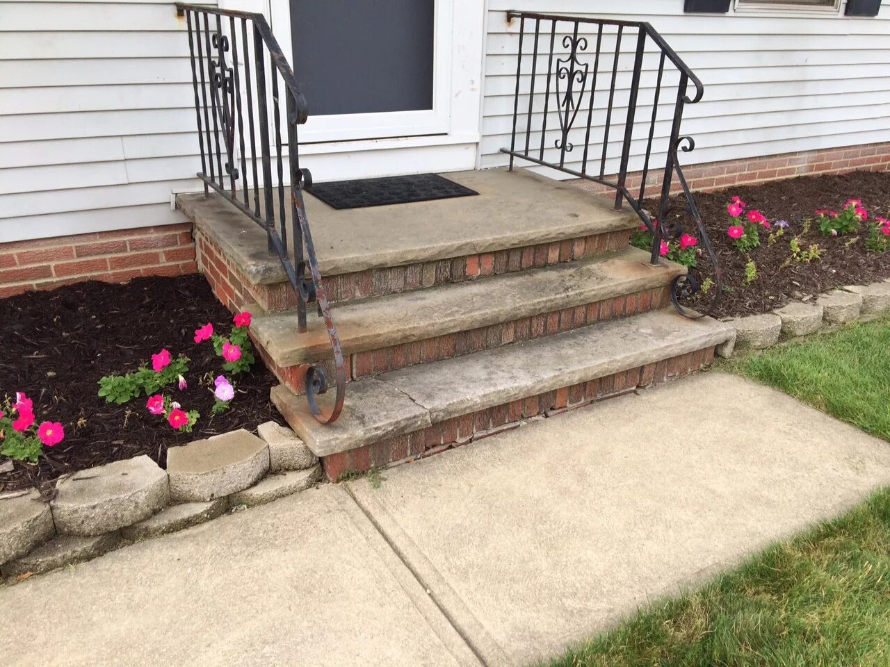 build steps off deck steps to patio back door we recently finished the steps and