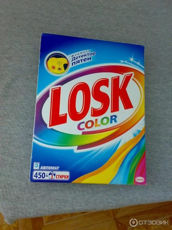 Порошок стиральный в коробке фото Отзыв о Стиральный порошок Losk Color формула детектор пятен неплохой, недорогой