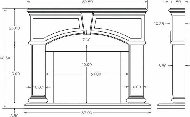 Портал для электрокамина своими руками чертежи Новый год in 2024 Simple fireplace, Fireplace, House arch design