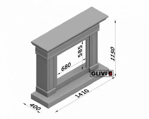 Портал для электрокамина своими руками чертежи Купить пристенный каминный портал Glivi Миллениум по отличной цене в интернет-ма