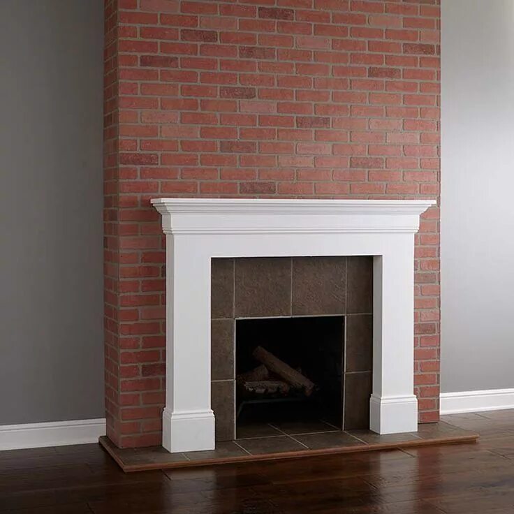 Портал камина из кирпича фото DIY Projects and Ideas Brick fireplace makeover, Brick fireplace decor, Painted 