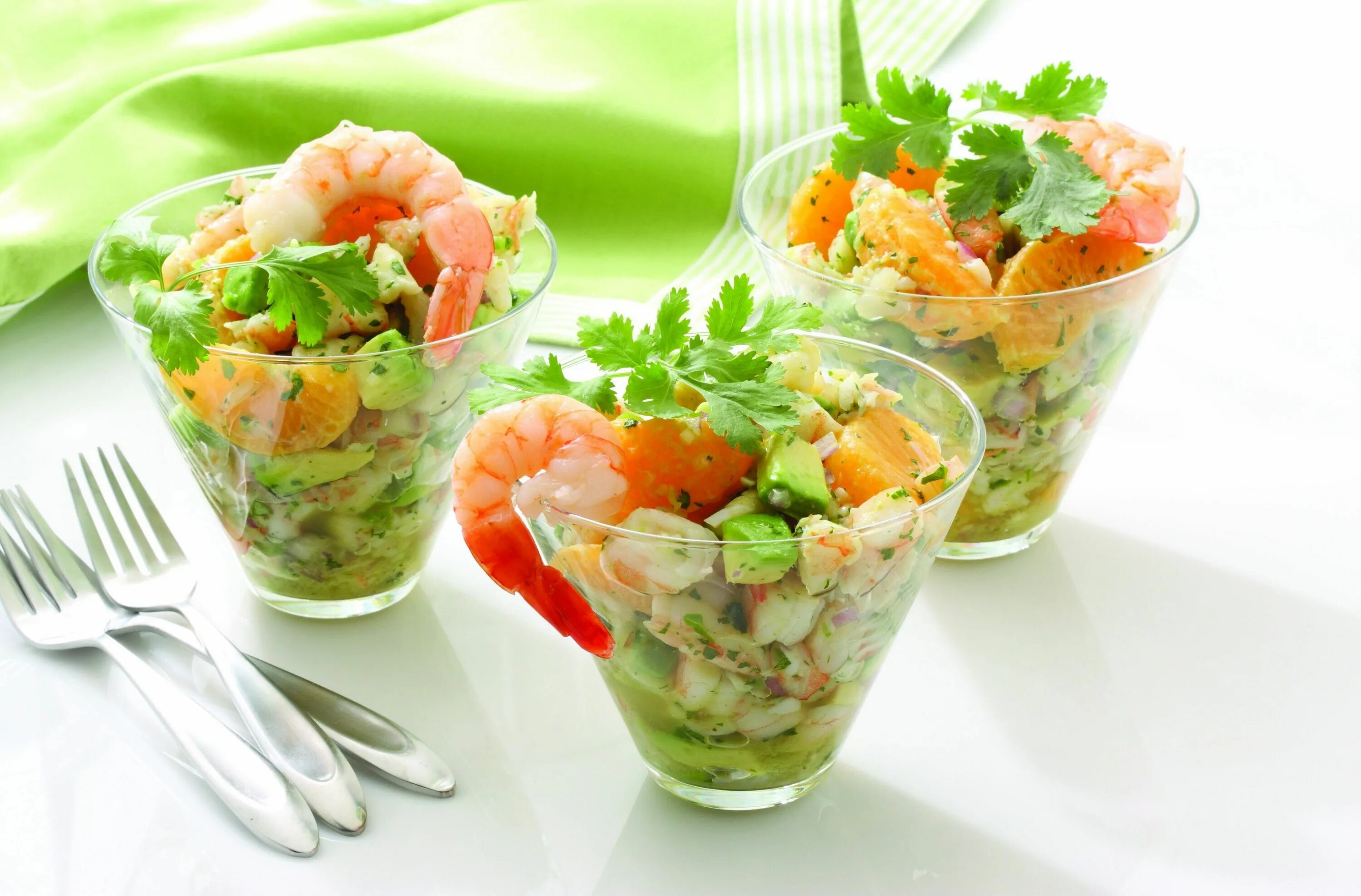 Порционные праздничные салаты рецепты с фото 3840x2530 shrimp 4k picture image Comida saludable, Recetas saludables, Comida