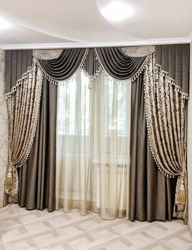 Портьерные шторы для зала фото современные Curtain Design в 2023 г Шторы, Дизайн, Декор