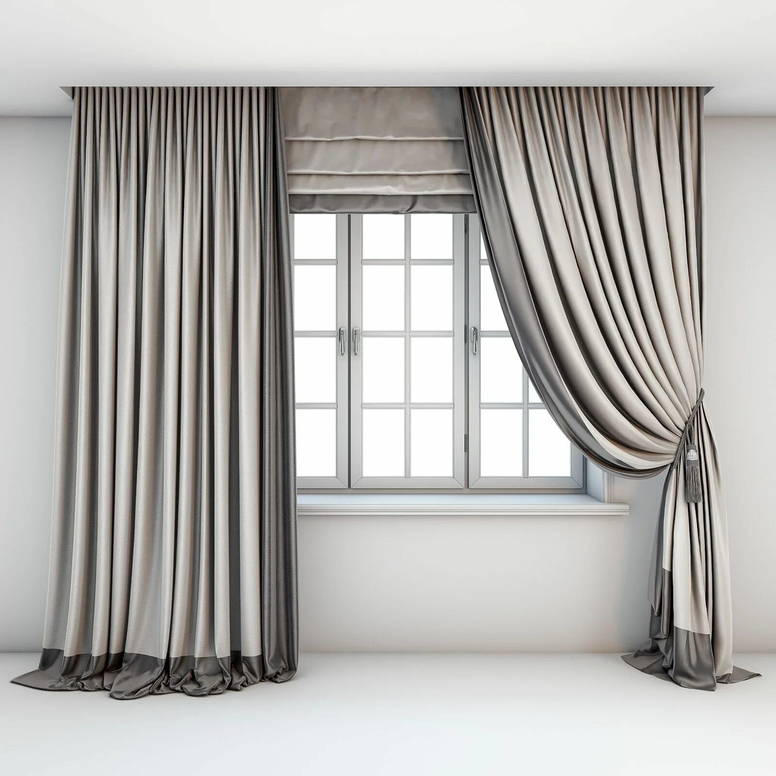 Портьеры шторы в интерьере Two-color light curtains, Roman blind Living room decor apartment, Living room d