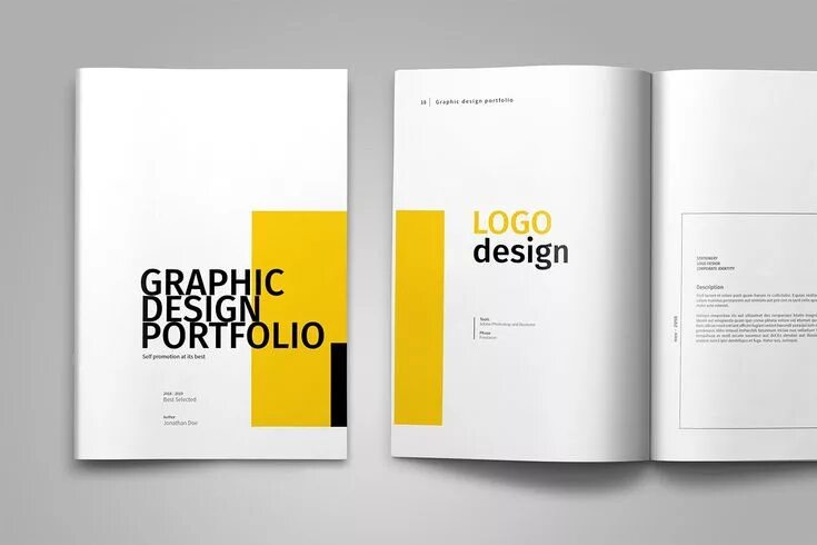 Портфолио дизайнера интерьера пдф Graphic Design Portfolio Template. Present your design on this mockup. Includes 