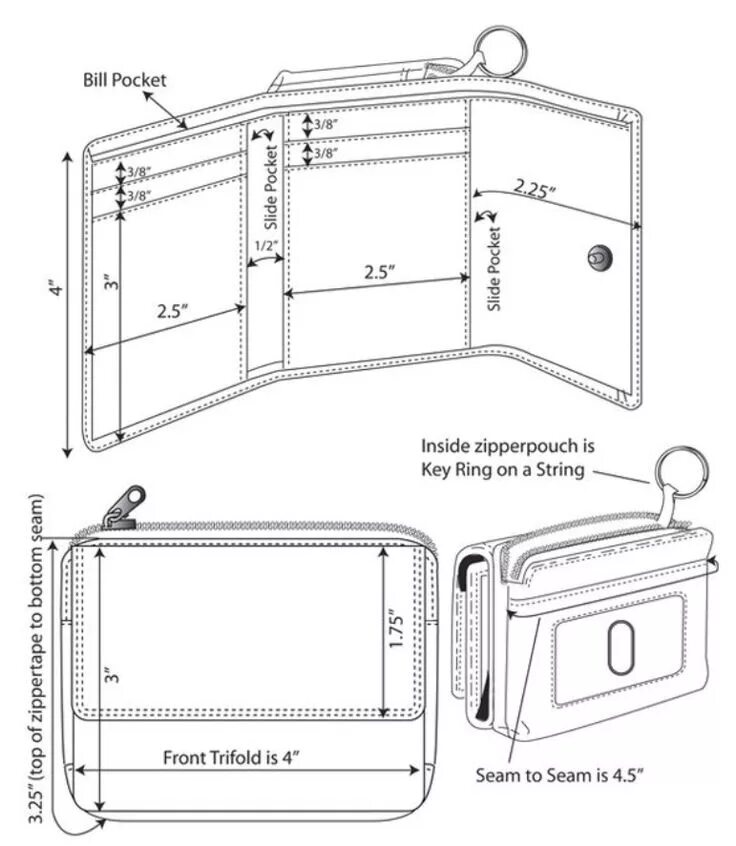 Портмоне мужское из натуральной кожи выкройка Лекало портмоне мужского Leather wallet pattern, Leather working patterns, Leath