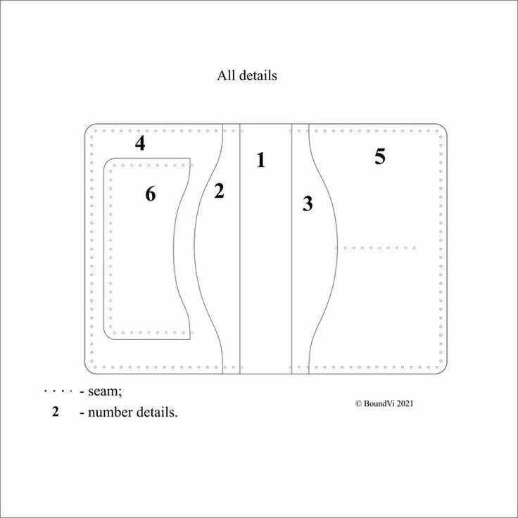 PDF Wallet Leather / Leather Pattern / Template Wallet / Long Wallet PDF / Patte